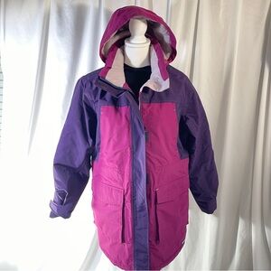 Lands' End Heavy Coat -Waterproof Purple and Pink Kid 10/12 or Women's Small